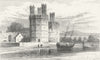 WALES. Caernarfon Castle, Eagle's Tower. DUGDALE c1840 old antique print