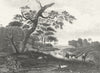 WALES. Vale of Llanwillan, Montgomeryshire. DUGDALE c1840 old antique print