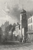 WALES. High Street, Pembroke. DUGDALE c1840 old antique vintage print picture