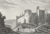 WALES. Manerbeer Castle, Pembrokeshire. DUGDALE c1840 old antique print