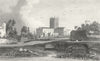 WALES. St David's Cathedral, Pembrokeshire. DUGDALE c1840 old antique print