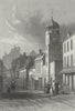 WALES. High Street, Pembroke. DUGDALE c1840 old antique vintage print picture