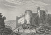 WALES. Manerbeer Castle, Pembrokeshire. DUGDALE c1840 old antique print
