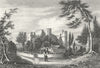 WALES. Laugharne Castle, Carmarthenshire. DUGDALE c1840 old antique print