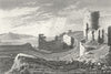 WALES. Aberystwyth Castle, Cardiganshire. DUGDALE c1840 old antique print