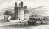 WALES. Caernarfon Castle, Eagle's Tower. DUGDALE c1840 old antique print