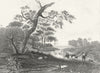WALES. Vale of Llanwillan, Montgomeryshire. DUGDALE c1840 old antique print