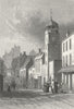 WALES. High Street, Pembroke. DUGDALE c1840 old antique vintage print picture