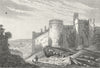 WALES. Manerbeer Castle, Pembrokeshire. DUGDALE c1840 old antique print