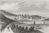 CONWY CASTLE. & bridge, Caernarfonshire. DUGDALE 1835 old antique print