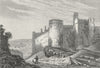 WALES. Manerbeer Castle, Pembrokeshire. DUGDALE c1840 old antique print