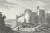 WALES. Manerbeer Castle, Pembrokeshire. DUGDALE c1840 old antique print