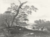 WALES. Vale of Llanwillan, Montgomeryshire. DUGDALE c1840 old antique print