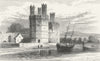 WALES. Caernarfon Castle, Eagle's Tower. DUGDALE c1840 old antique print