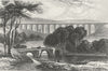 DENBIGHSHIRE. Pontcysyllte Aqueduct, Llangollen, Dee c1840 old antique print