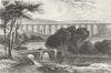 DENBIGHSHIRE. Pontcysyllte Aqueduct, Llangollen, Dee c1840 old antique print