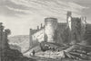 WALES. Manerbeer Castle, Pembrokeshire. DUGDALE c1840 old antique print