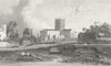 WALES. St David's Cathedral, Pembrokeshire. DUGDALE c1840 old antique print