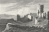 WALES. Aberystwyth Castle, Cardiganshire. DUGDALE c1840 old antique print