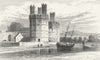 WALES. Caernarfon Castle, Eagle's Tower. DUGDALE c1840 old antique print