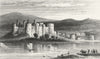 WALES. Conwy Castle, Caernarfonshire. DUGDALE 1835 old antique print picture
