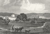 WALES. Cowbridge, Glamorganshire. DUGDALE c1840 old antique print picture