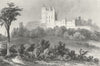 DERBYS. Bolsover Castle, Derbyshire. DUGDALE c1840 old antique print picture