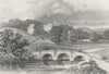 DERBYS. Haddon Hall, Derbyshire. DUGDALE c1840 old antique print picture
