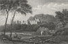 DERBYS. Haddon Hall, Derbyshire. DUGDALE c1840 old antique print picture