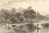 ARUNDEL CASTLE. Attractive view. Sussex. DUGDALE c1840 old antique print