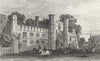 SUSSEX. Battle Abbey. DUGDALE c1840 old antique vintage print picture