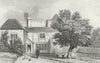 BINFIELD. Pope's House(Windsor Forest)Berkshire.  c1840 old antique print