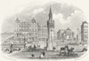 HASTINGS. Albert Memorial & Queen's Hotel. Newman 1860 old antique print