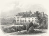 SUSSEX. Battle Abbey Hastings. Newman 1860 old antique vintage print picture