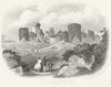SUSSEX. Pevensey Castle. Newman 1860 old antique vintage print picture