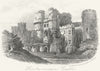 SUSSEX. Hurstmonceux Castle. Newman 1860 old antique vintage print picture