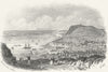 SUSSEX. Hastings from east Hill. Kershaw 1860 old antique print picture