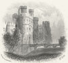 SUSSEX. Hurstmonceaux Castle, Roger de Fiennes 1860 old antique print picture