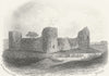 SUSSEX. Pevensey Castle, Eastbourne. Kershaw 1860 old antique print picture
