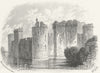 SUSSEX. Bodiam Castle, Dalyngrudge, Waller; Hastings 1860 old antique print