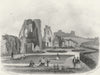 SUSSEX. Hastings Castle. Newman 1860 old antique vintage print picture