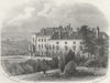SUSSEX. Battle Abbey Hastings. Newman 1860 old antique vintage print picture
