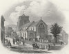 SUSSEX. St Mary's Church, Eastbourne. Newman 1860 old antique print picture