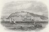 SUSSEX. Hastings sea. Rock 1860 old antique vintage print picture