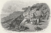 SUSSEX. Lovers seat, Hastings. Rock 1860 old antique vintage print picture