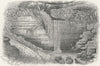 SUSSEX. Fairlight glen, Hastings. Rock 1860 old antique vintage print picture