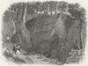 SUSSEX. Dripping Well, Hastings. Rock 1860 old antique vintage print picture