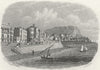 SUSSEX. East parade & cliff, Hastings. Rock 1860 old antique print picture