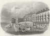 SUSSEX. Pelham Crescent & place, Hastings. Rock 1860 old antique print picture