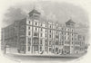 SUSSEX. Queen Hotel, Hastings. Rock 1860 old antique vintage print picture